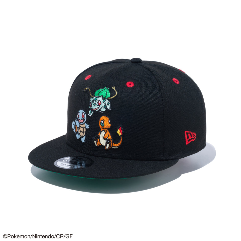 9FIFTY Pokémon ポケモン フシギダネ ヒトカゲ ゼニガメ ブラック