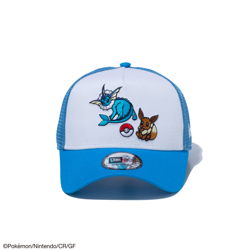 9FORTY A-Frame トラッカー Pokémon ポケモン イーブイ シャワーズ ホワイト/ブルー