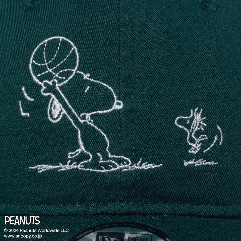 9TWENTY PEANUTS ピーナッツ スヌーピー ウッドストック バスケットボール ダークグリーン