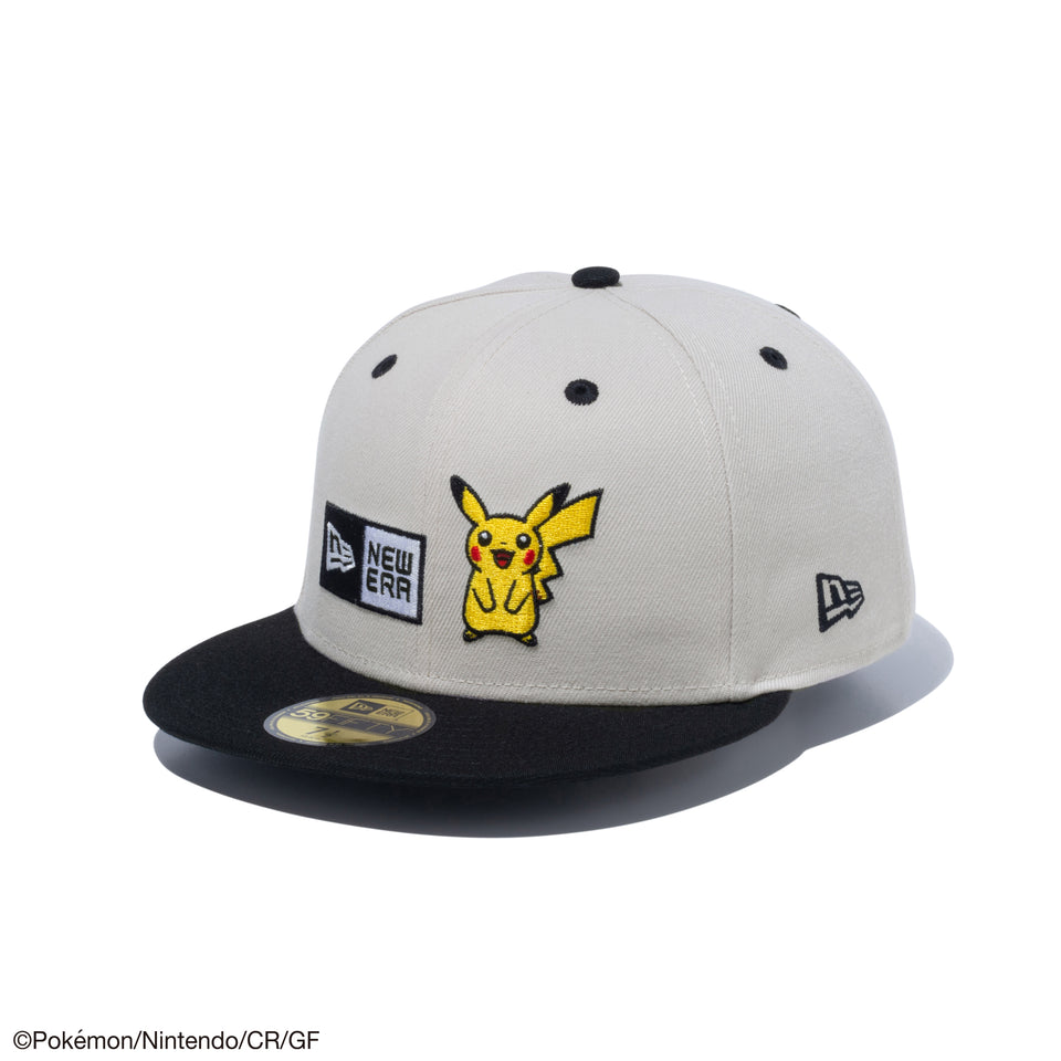 59FIFTY Pokémon ポケモン ピカチュウ ボックスロゴ ストーン ブラックバイザー