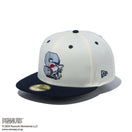 59FIFTY PEANUTS ピーナッツ スヌーピー 野球 クロームホワイト ネイビーバイザー