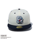 59FIFTY PEANUTS ピーナッツ スヌーピー 野球 クロームホワイト ネイビーバイザー