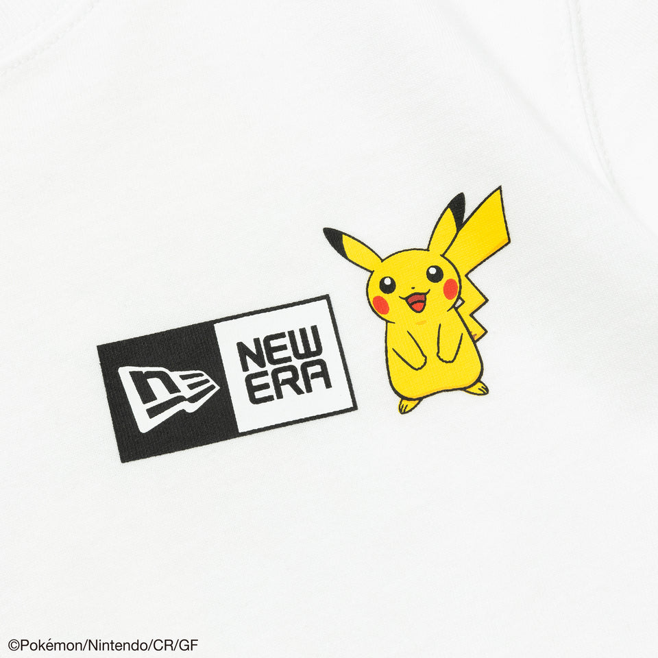 Youth 半袖 コットン Tシャツ Pokémon ポケモン ピカチュウ イーブイフレンズ ホワイト