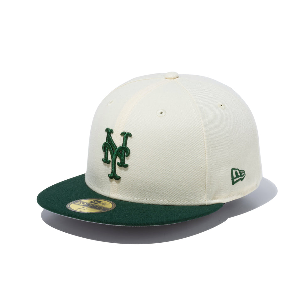 59FIFTY powered by GORO（min-nano）ニューヨーク・メッツ ワインコルク ダークグリーンバイザー