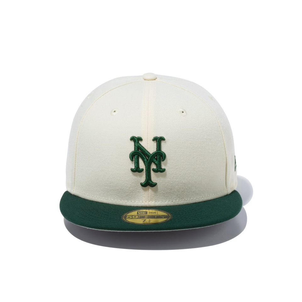 59FIFTY powered by GORO（min-nano）ニューヨーク・メッツ ワインコルク ダークグリーンバイザー