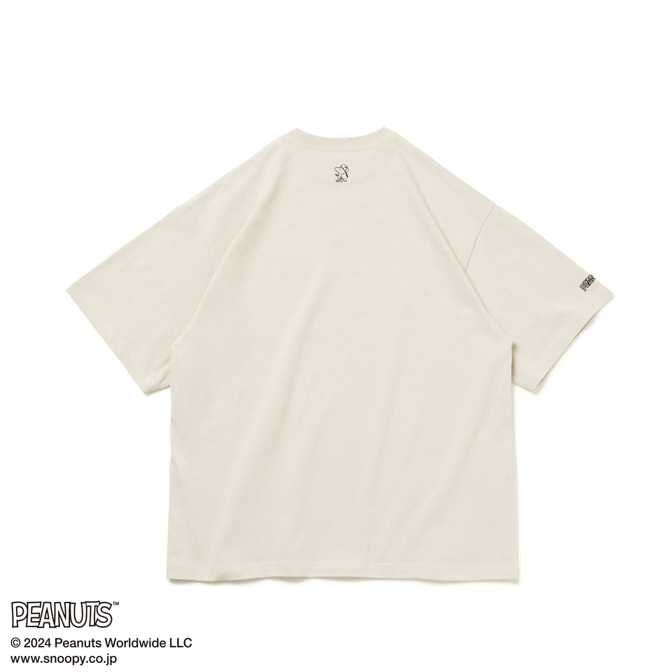 半袖 オーバーサイズド コットン Tシャツ PEANUTS ピーナッツ チャーリー・ブラウン 野球 ストーン