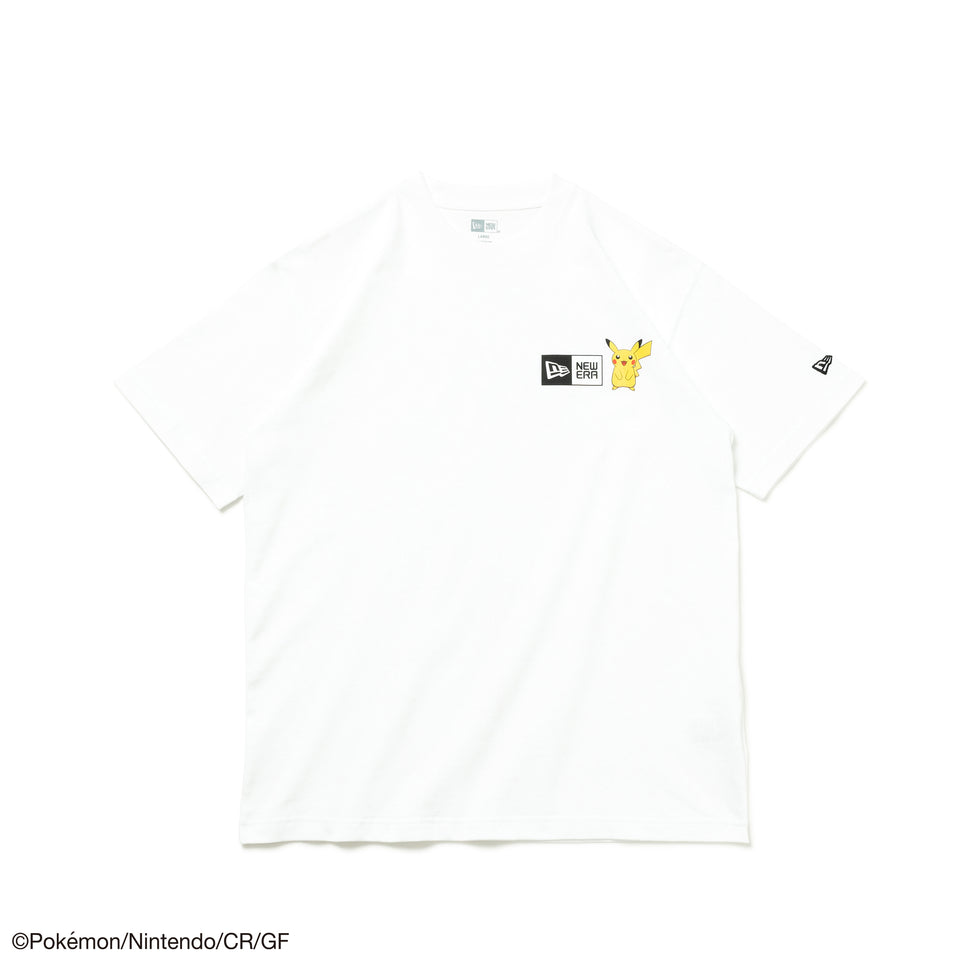 半袖 コットン Tシャツ Pokémon ポケモン ピカチュウ イーブイフレンズ ホワイト レギュラーフィット
