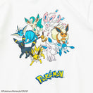 半袖 コットン Tシャツ Pokémon ポケモン ピカチュウ イーブイフレンズ ホワイト レギュラーフィット