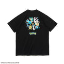 半袖 コットン Tシャツ Pokémon ポケモン ピカチュウ イーブイフレンズ ブラック レギュラーフィット