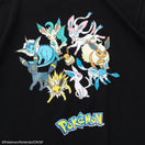 半袖 コットン Tシャツ Pokémon ポケモン ピカチュウ イーブイフレンズ ブラック レギュラーフィット