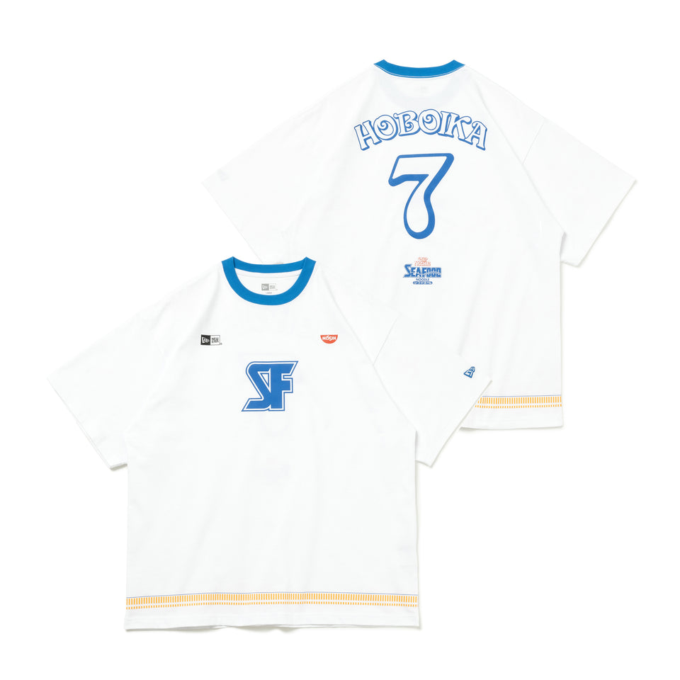 半袖 コットン Tシャツ CUP NOODLE カップヌードル シーフード味 ホワイト レギュラーフィット