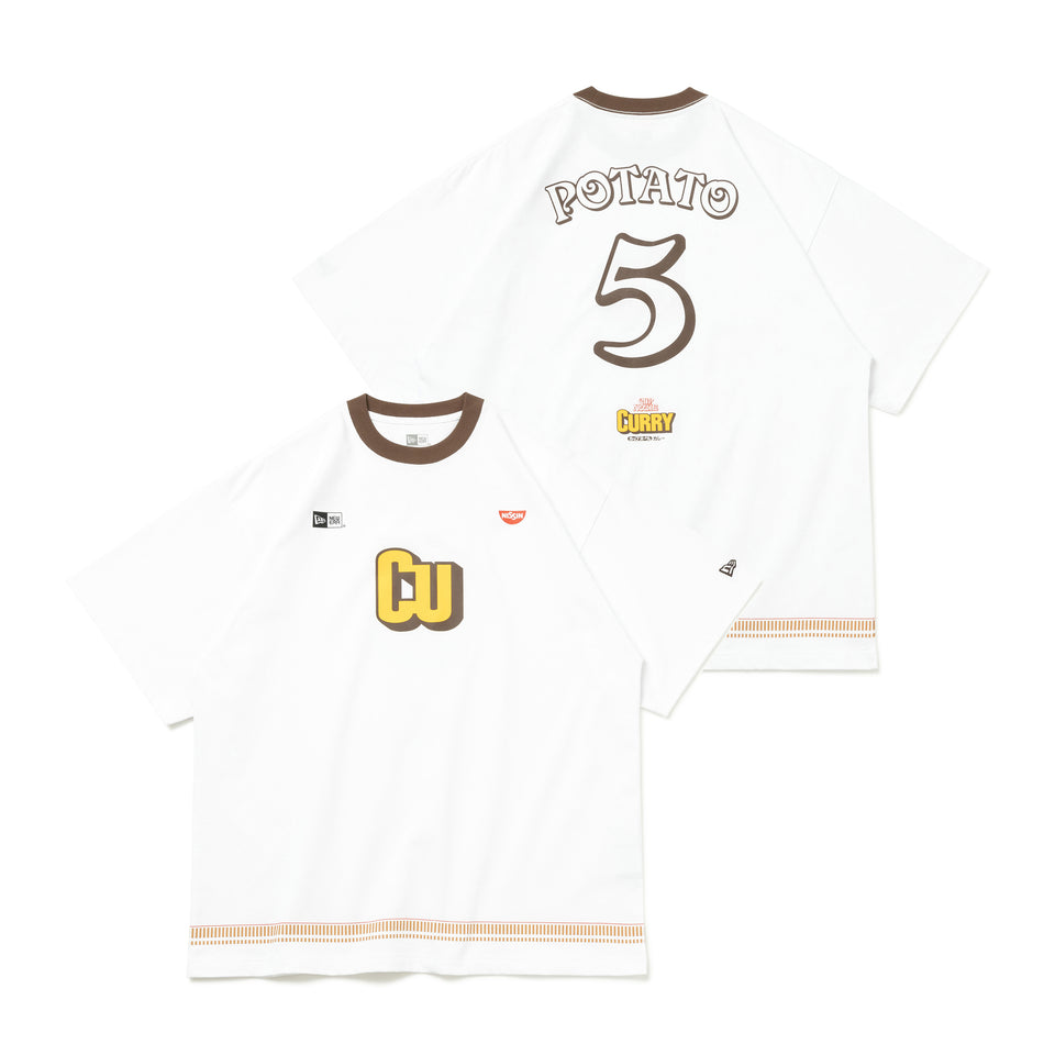 半袖 コットン Tシャツ CUP NOODLE カップヌードル カレー味 ホワイト レギュラーフィット