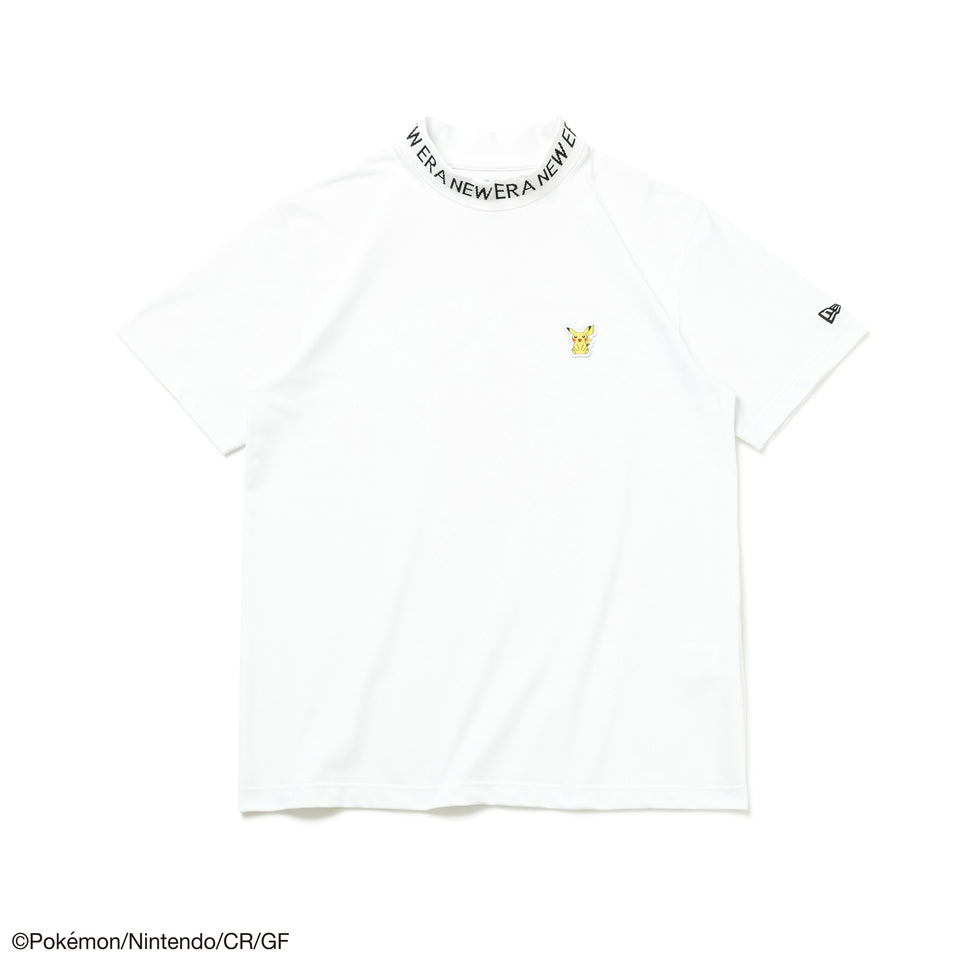 【ゴルフ】 半袖 ミッドネック パフォーマンス Tシャツ Pokémon ポケモン ピカチュウ ホワイト