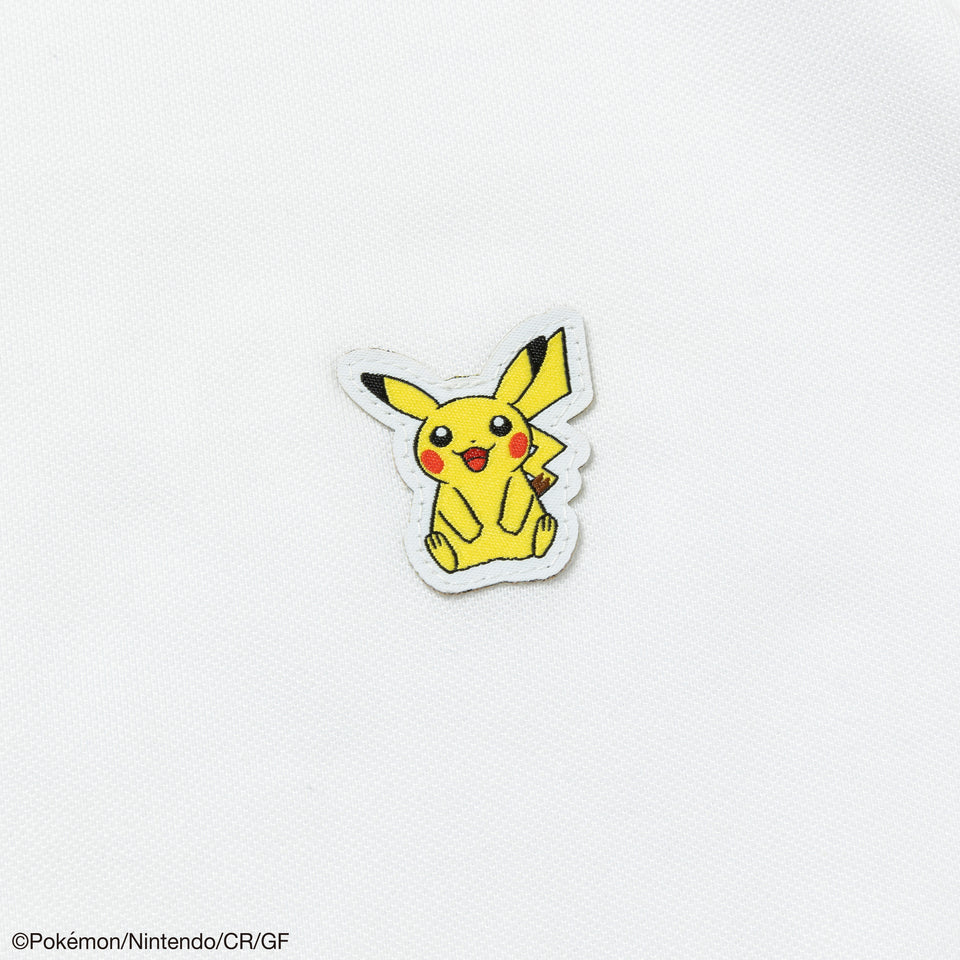 【ゴルフ】 半袖 ミッドネック パフォーマンス Tシャツ Pokémon ポケモン ピカチュウ ホワイト