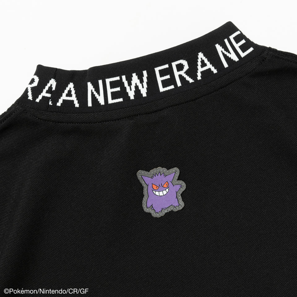 【ゴルフ】 半袖 ミッドネック パフォーマンス Tシャツ Pokémon ポケモン ゲンガーブラック