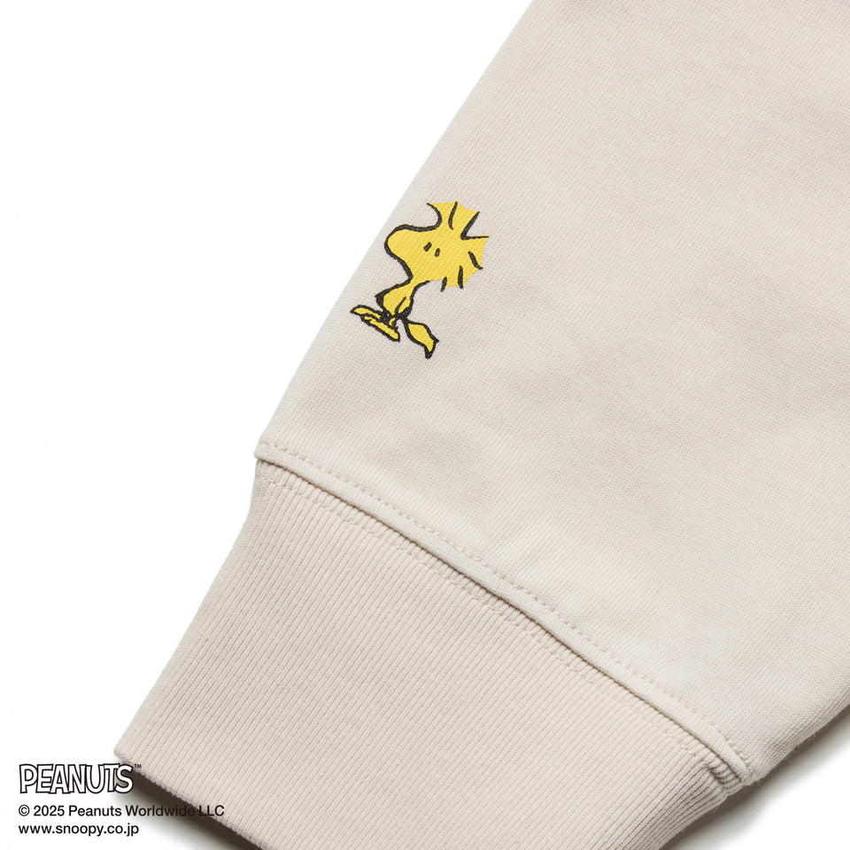 長袖 オーバーサイズド コットン Tシャツ PEANUTS ピーナッツ ストーン