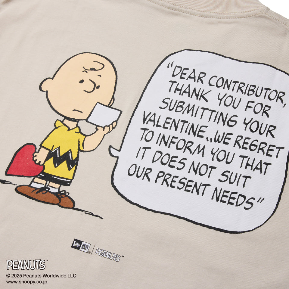 長袖 オーバーサイズド コットン Tシャツ PEANUTS ピーナッツ ストーン