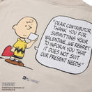 長袖 オーバーサイズド コットン Tシャツ PEANUTS ピーナッツ ストーン