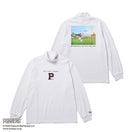 【ゴルフ】 長袖 ハイカラー パフォーマンス Tシャツ PEANUTS ピーナッツ ホワイト