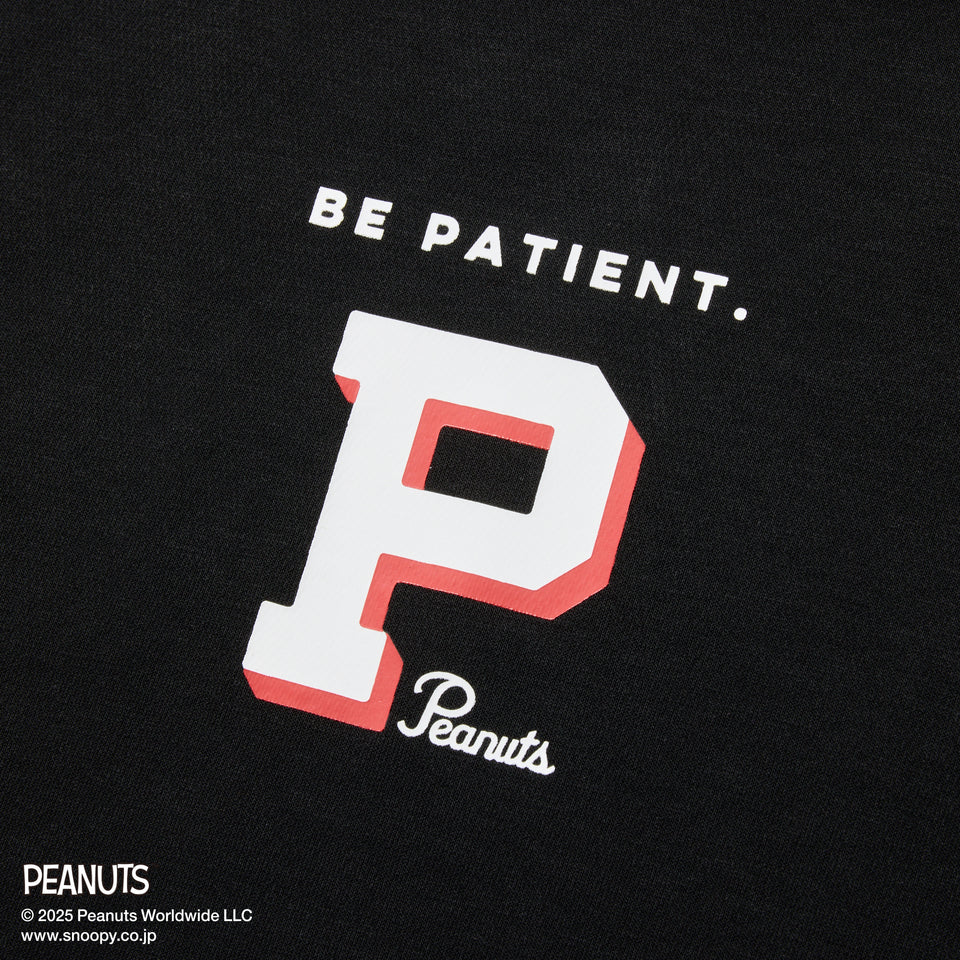 【ゴルフ】 長袖 ハイカラー パフォーマンス Tシャツ PEANUTS ピーナッツ ブラック