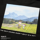 【ゴルフ】 長袖 ハイカラー パフォーマンス Tシャツ PEANUTS ピーナッツ ブラック