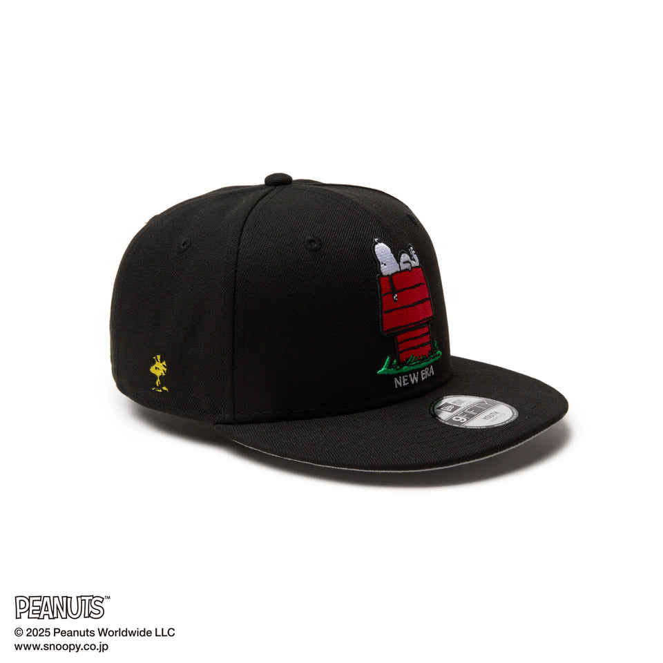 Youth 9FIFTY PEANUTS ピーナッツ スヌーピー ウッドストック ブラック