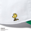 Youth 9TWENTY PEANUTS ピーナッツ ロゴ ホワイト ケリーグリーンバイザー