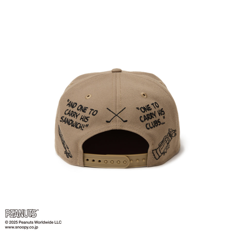 【ゴルフ】 9FIFTY PEANUTS ピーナッツ メッセージ ブリティッシュカーキ