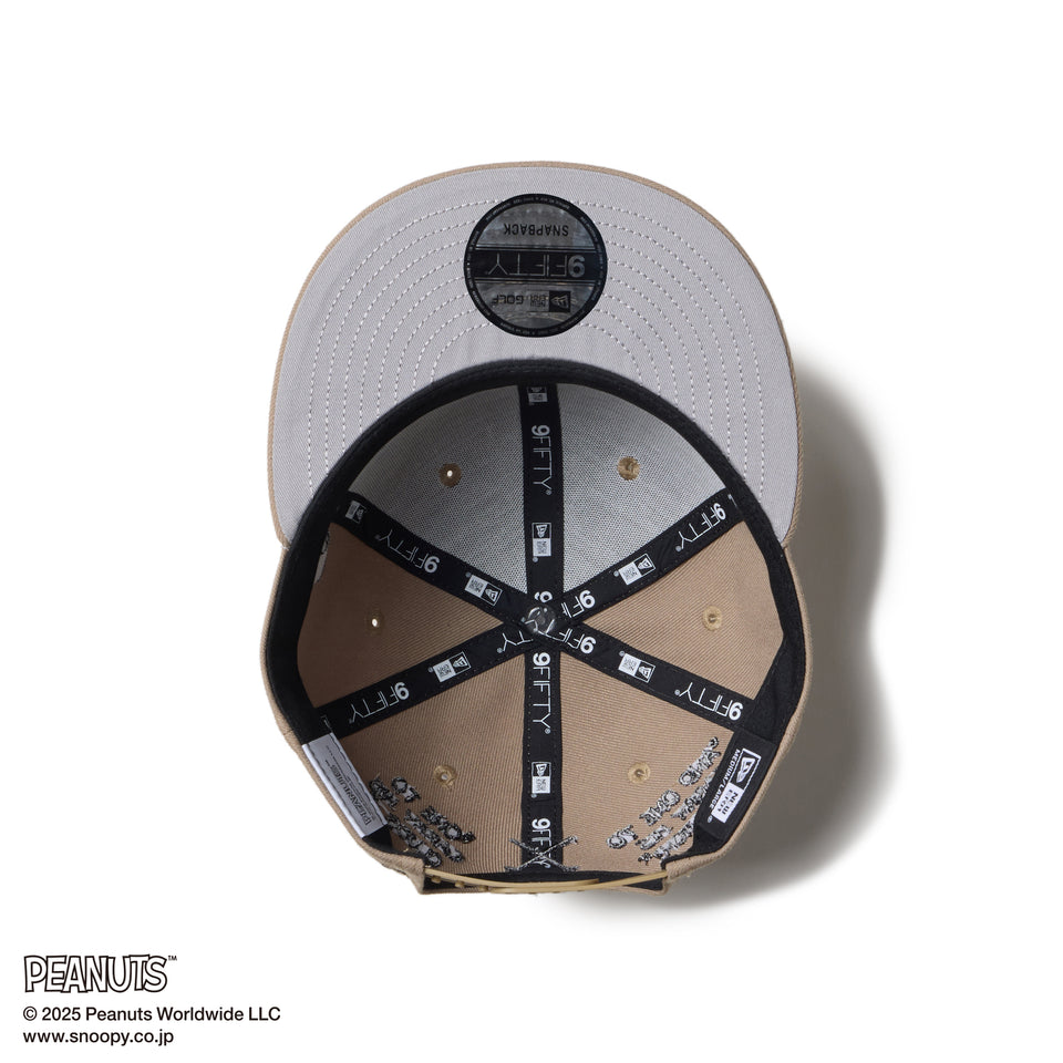 【ゴルフ】 9FIFTY PEANUTS ピーナッツ メッセージ ブリティッシュカーキ