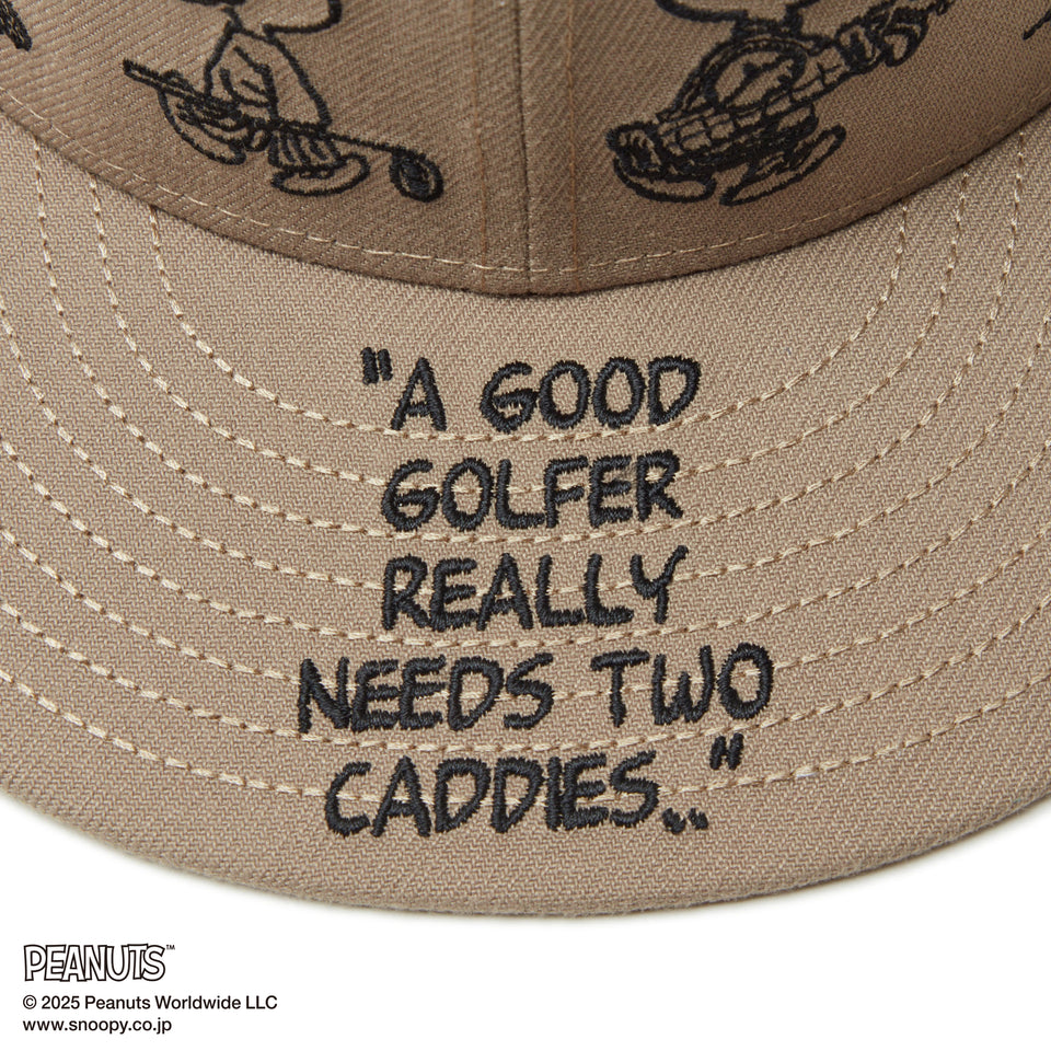 【ゴルフ】 9FIFTY PEANUTS ピーナッツ メッセージ ブリティッシュカーキ