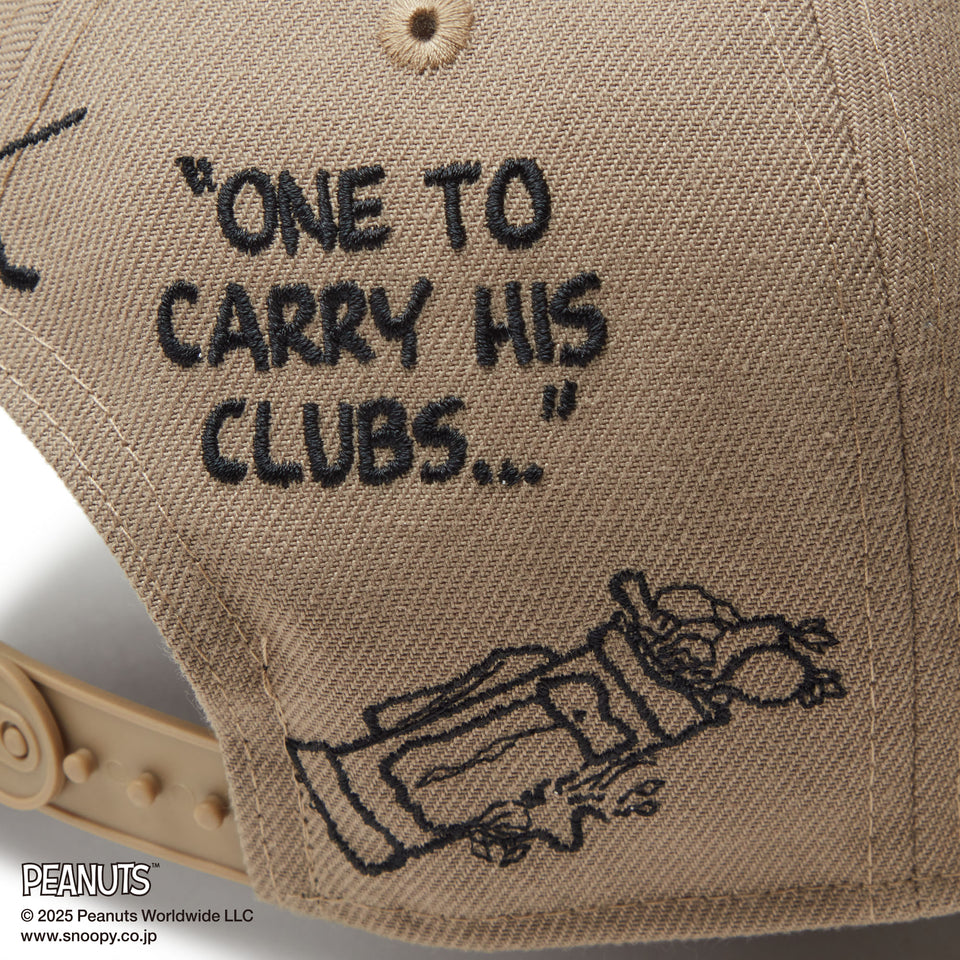 【ゴルフ】 9FIFTY PEANUTS ピーナッツ メッセージ ブリティッシュカーキ