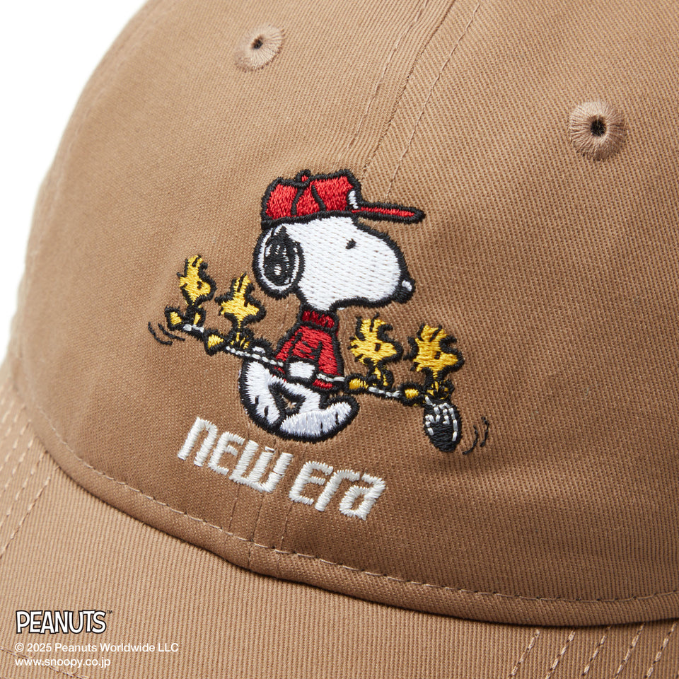 【ゴルフ】 9TWENTY ロングバイザー PEANUTS ピーナッツ バイザーロゴ カーキ
