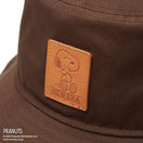 バケット01 PEANUTS ピーナッツ レザーパッチ ウォルナット