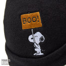 ベーシック カフニット PEANUTS ピーナッツ スヌーピー ブラック