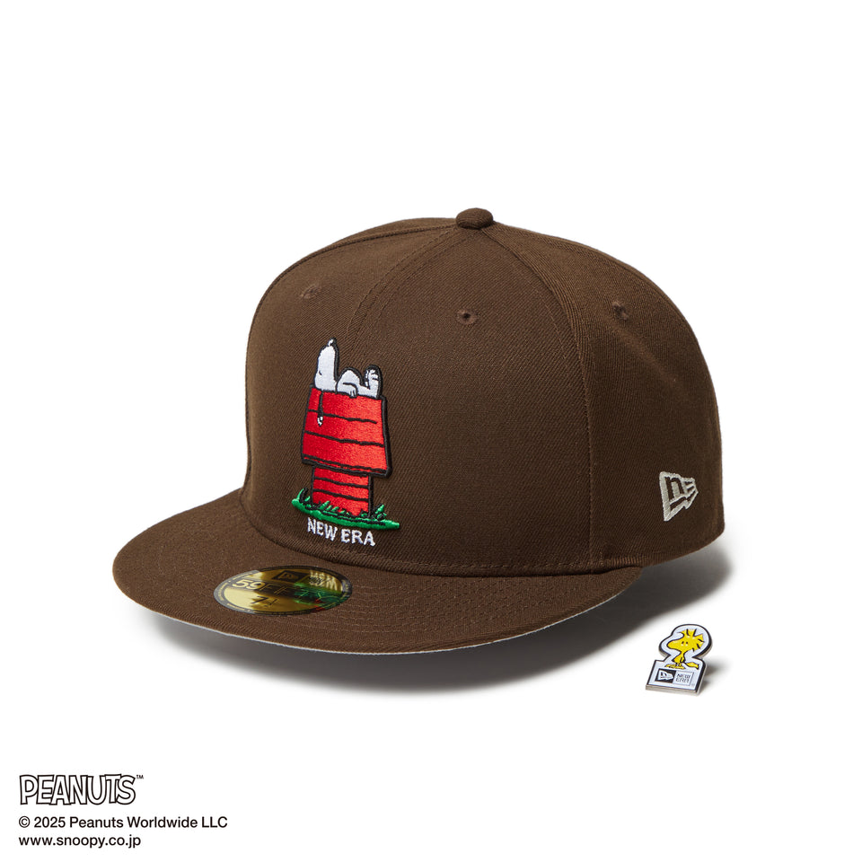 59FIFTY PEANUTS ピーナッツ スヌーピー ウッドストック ピンズ ウォルナット