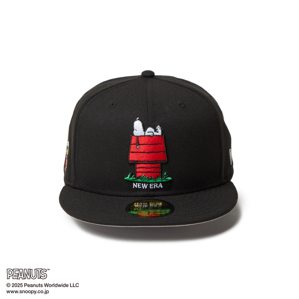 59FIFTY PEANUTS ピーナッツ スヌーピー ウッドストック ピンズ ブラック