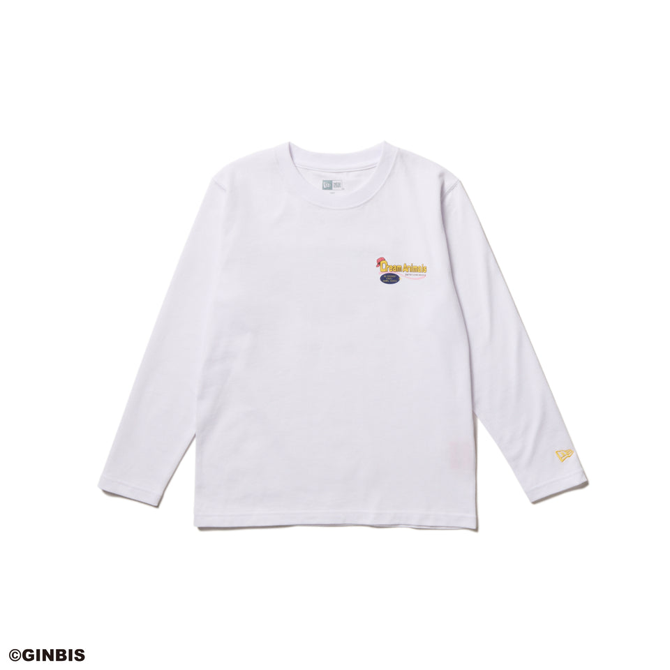 Youth 長袖 コットン Tシャツ たべっ子どうぶつ Dream Animals ホワイト