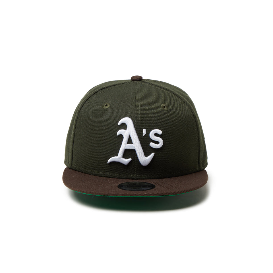Youth 9FIFTY Powered by GORO NAKATSUGAWA（min-nano）オークランド・アスレチックス ダークシーウィード ブラウンバイザー