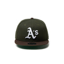 Youth 9FIFTY Powered by GORO NAKATSUGAWA（min-nano）オークランド・アスレチックス ダークシーウィード ブラウンバイザー