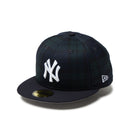 59FIFTY Powered by GORO NAKATSUGAWA（min-nano）ニューヨーク・ヤンキース ブラックウォッチ ネイビーバイザー