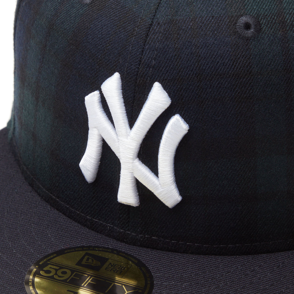 59FIFTY Powered by GORO NAKATSUGAWA（min-nano）ニューヨーク・ヤンキース ブラックウォッチ ネイビーバイザー