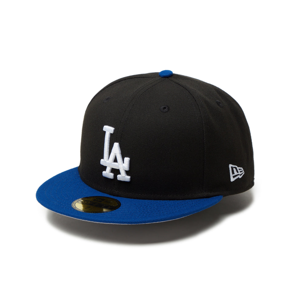 59FIFTY Powered by GORO NAKATSUGAWA（min-nano）ロサンゼルス・ドジャース ブラック ライトロイヤルバイザー