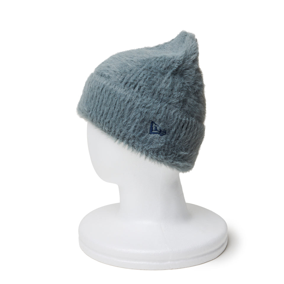 ベーシック カフニット Fluffy and Soft シャギー グレー