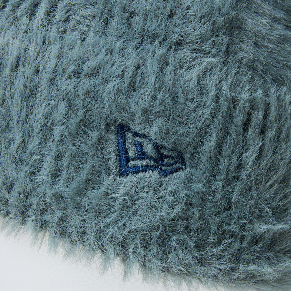 ベーシック カフニット Fluffy and Soft シャギー グレー