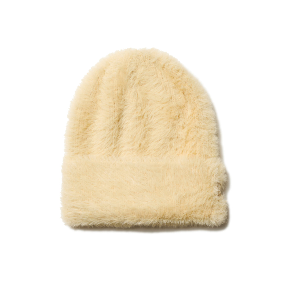 ベーシック カフニット Fluffy and Soft シャギー クリーム
