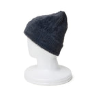 ベーシック カフニット Fluffy and Soft シャギー ネイビー