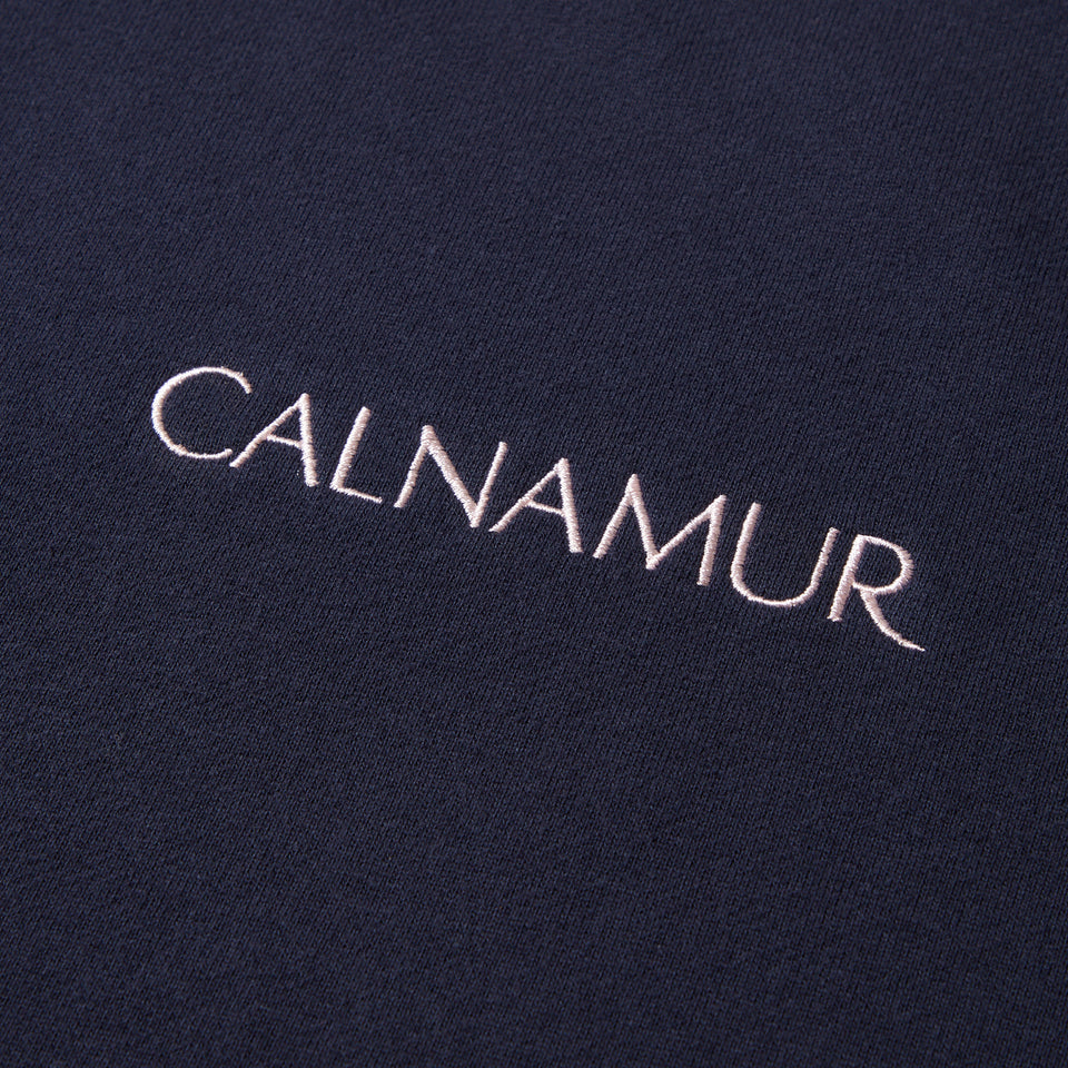 裏毛 オーバーサイズド スウェット クルーネック CALNAMUR カルナムール ネイビー