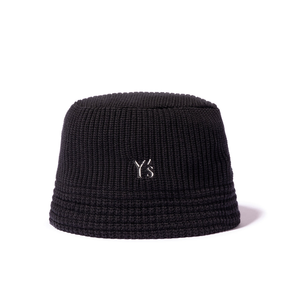 ニットバケット Y's SS25 アウトラインロゴ ブラック