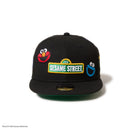 キッズ Youth 9FIFTY SESAME STREET セサミストリート オールオーバー ブラック