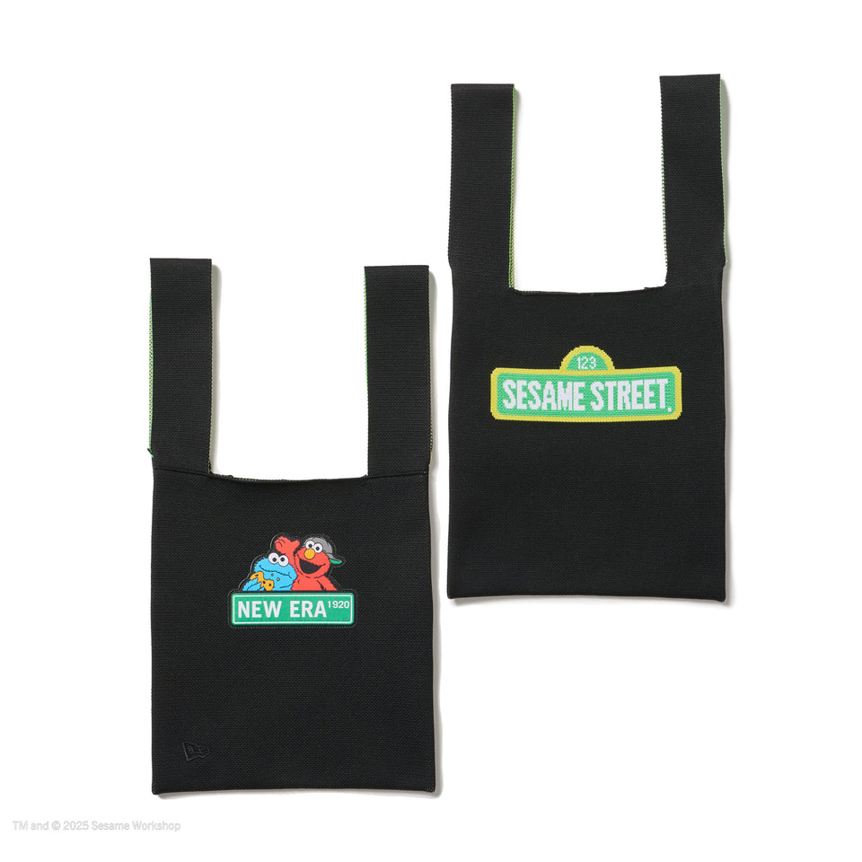 ニットトートバッグ SESAME STREET セサミストリート NEW ERA ブラック